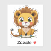 Schattig Leeuw Cartoon Karakter Sticker (Vel)