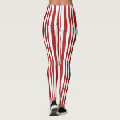 SCHATTIG! Leggings - Rood & Witte Strepen Candy Ca (Achterkant)