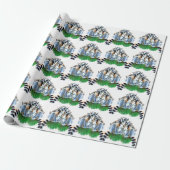 Schattig Lemur-wildlife Dier  Cadeaupapier (Uitgerold)