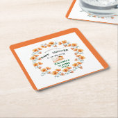 schattig lente baby shower kartonnen onderzetters (Schuin)