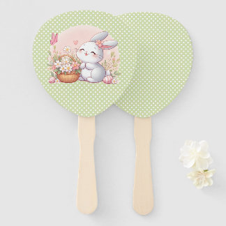 Schattig lente/Pasen konijn met ei Handwaaier