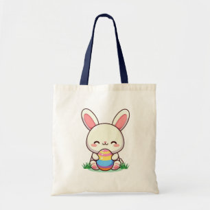 Schattig lente/Pasen konijn met ei Tote Bag