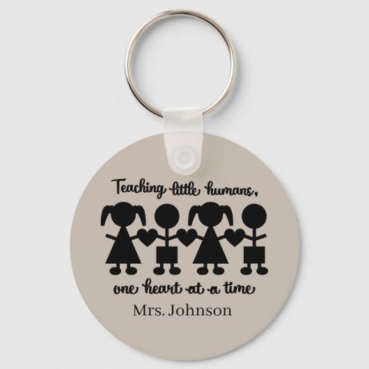 schattig leraar voeg woordkunst toe sleutelhanger (Voorkant)