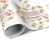 Schattig Lerarendag Potlood Patroon Cadeaupapier (Rol Hoek)