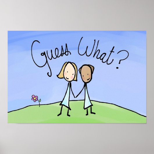 Schattig Lesbisch Koppel Raad Wat Poster (Voorkant)