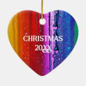 Schattig Lesbisch Paar Regenboog Kunst Keramisch Ornament (Achterkant)