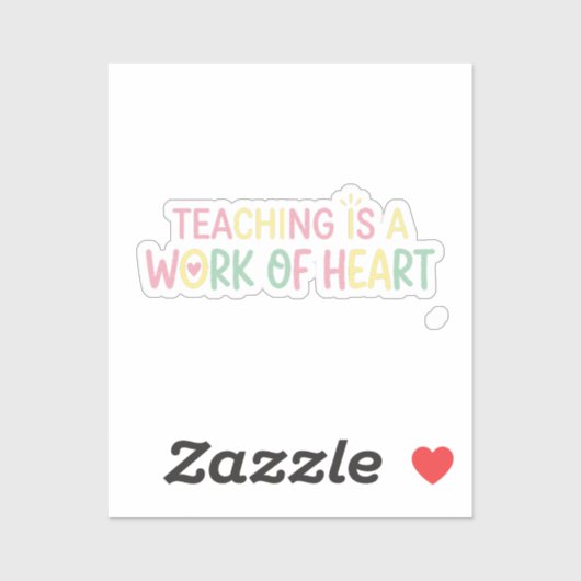 Schattig Lesgeven is een Arbeid van de Hart Leraar Sticker (Vel)