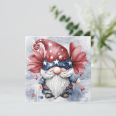 Schattig leuk funky Gnome Gonk met sterrenhoed  Feestdagenkaart (Staand voorkant)