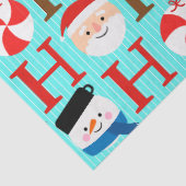Schattig leuk "Ho-Ho-Ho" Kerstscript decoupage Tissuepapier (Detail)