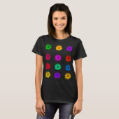 Schattig Leuk Kleurrijk Hippisch Funky Cool Stijlv T-shirt (Voorkant volledig)