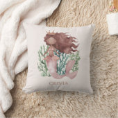 Schattig leuk Roze Meermin Kind  Kussen (Deken)
