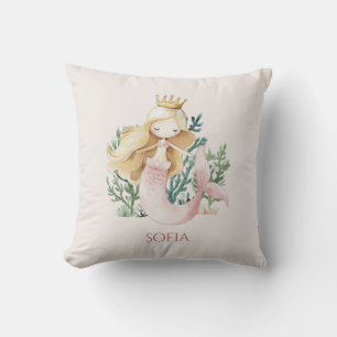 Schattig leuk Roze Meermin Kind Kussen