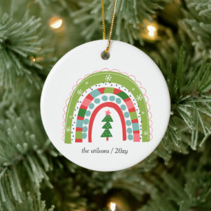 Schattig leuk Scandinavisch regenboog Nordic Hygge Keramisch Ornament