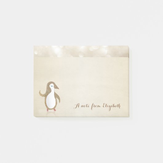 Schattig Leuk Stijlvol, Gelukkig Pinguïn Post-it® Notes (Voorkant)
