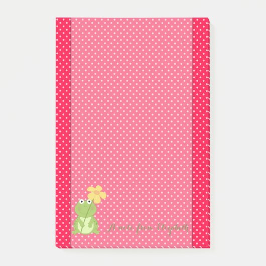 Schattig Leuk Stijlvol ,Stippen,Kikker Post-it® Notes (Voorkant)