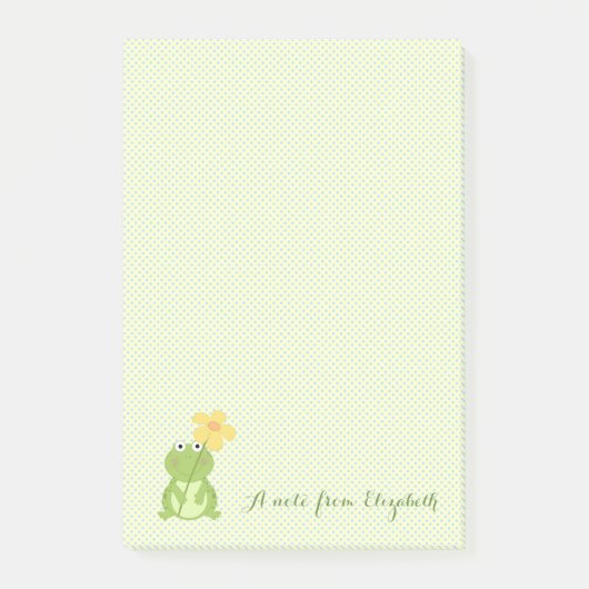 Schattig Leuk Stijlvol ,Stippen,Kikker Post-it® Notes (Voorkant)