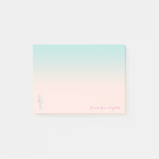 Schattig Leuk Stijlvol, Zeepaardje, Persoonlijk Post-it® Notes (Voorkant)