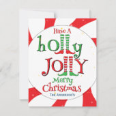 Schattig Leuk Uitbundig Hulst Vrolijk Kerst Elf Feestdagenkaart (Voorkant)