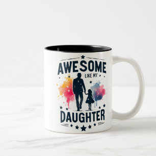 Schattig Leuk Zoals Mijn Dochter Wrap Tweekleurige Koffiemok