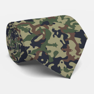 Schattig Leuke Camo – Bos Groen Stropdas