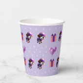 Schattig Leuke Hond Kinderen Verjaardagsfeest Papieren Bekers (Achterkant)