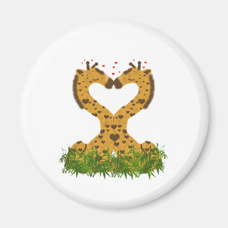Schattig Leuke Liefde Giraffes Hartvormig Kussen Magneet