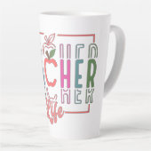 Schattig Leven Als Leraar Latte Mok (Rechterhoek)