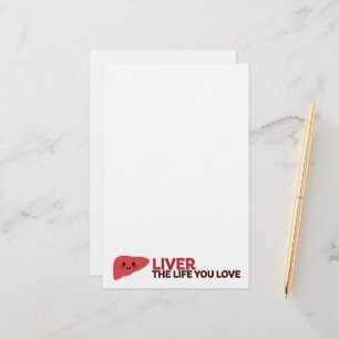 Schattig Lever, Houd van je Leven Briefpapier