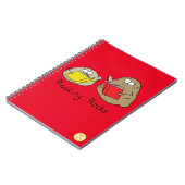 Schattig Lezen Rocks Bibliothecaris Boekliefhebber Notitieboek (Linkerzijde)