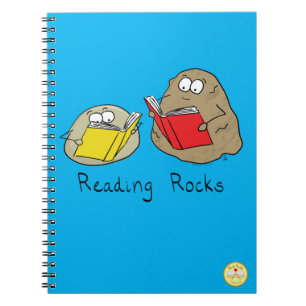 Schattig Lezen Stenen Bibliothecaris Boekliefhebbe Notitieboek