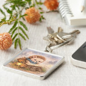 Schattig Lezend Bos Egeltje Sleutelhanger (Zijkant)