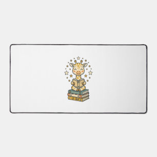 Schattig Lezend Giraffe Boekliefhebber Vintage T-s Bureaumat