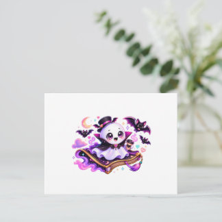 Schattig Lezende Geest Halloween Briefkaart
