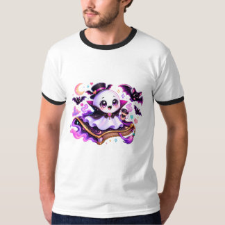 Schattig Lezende Geest Halloween T-shirt