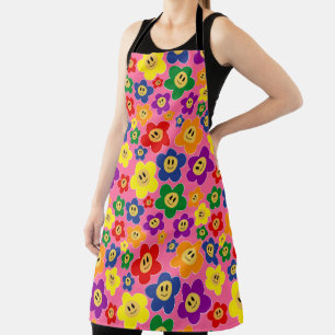 Schattig LGBT Regenboem Bloempatroon - Roze Schort