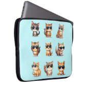 Schattig licht Blauw Cat Thema Elektronica Tas (Voorkant Rechts)