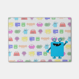 Schattig Lichtblauw Cartoontje Monster Post-it® Notes