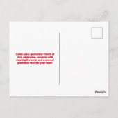 Schattig Lichtblauw en Rood Patriottisch Gnome Briefkaart (Achterkant)