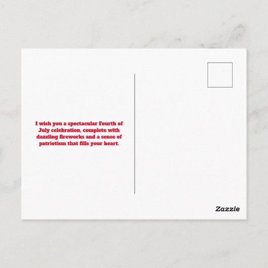 Schattig Lichtblauw en Rood Patriottisch Gnome Briefkaart (Achterkant)