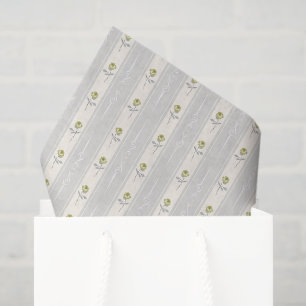 Schattig lichtgrijs Groene rozen Decoupaging Tissuepapier