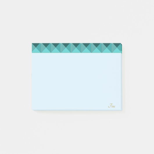 Schattig lichtgroene mint post-it® notes (Voorkant)