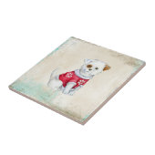 Schattig lief huiselijk puppy tegeltje (Zijkant)