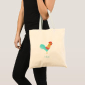 Schattig lief Kinder Canvas tas met haan (Voorkant (product))
