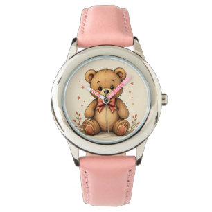 Schattig lief klein bruin beren met stropdas horloge