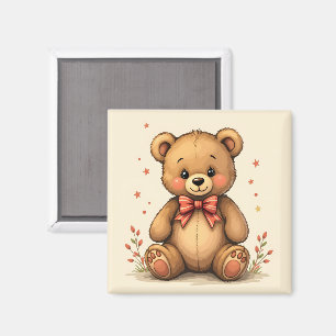 Schattig lief klein bruin beren met stropdas magneet