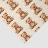 Schattig lief klein bruin beren met stropdas tissuepapier (Detail)