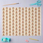 Schattig lief klein bruin beren met stropdas tissuepapier (Craft)