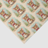 Schattig lief klein muisje met stropdas tissuepapier (Detail)