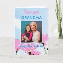 Schattig Lief Oma Roze Bloemen Foto