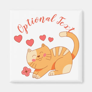 Schattig lief oranje tabby poesje   magneet